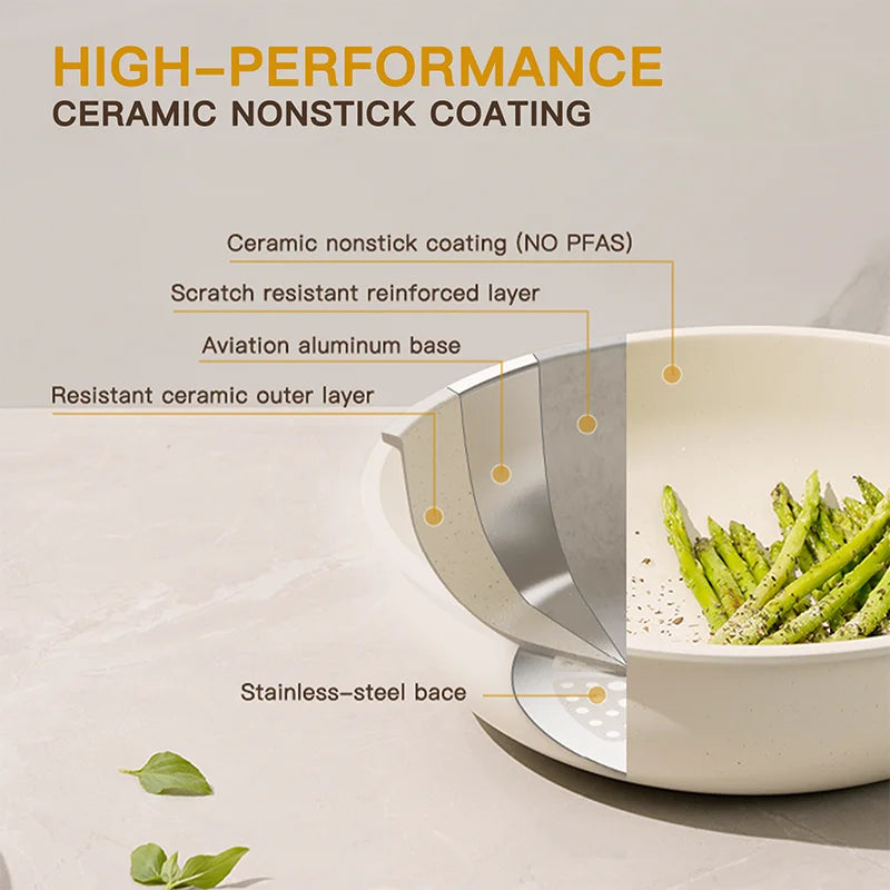 21 Piece Non-Stick Ceramic Cookware Set