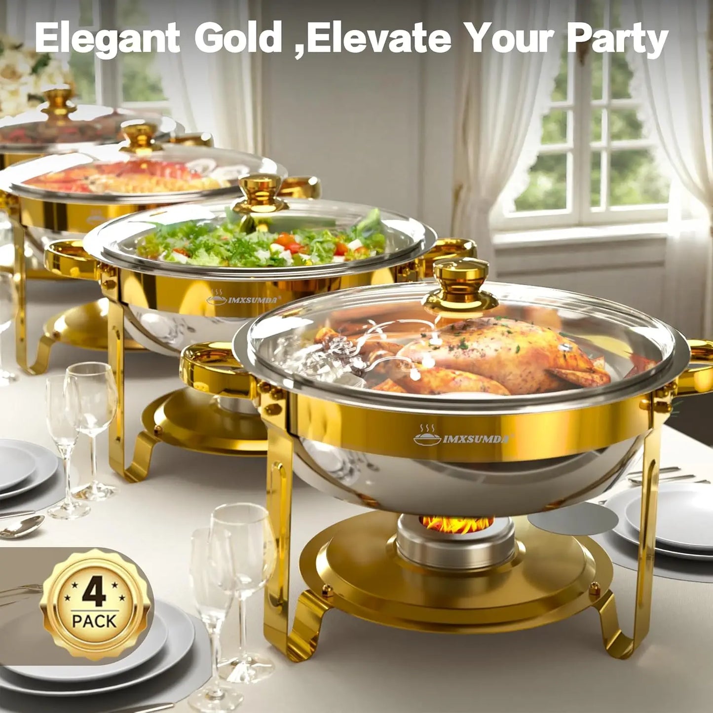 4 Pack Chafing Dish Set