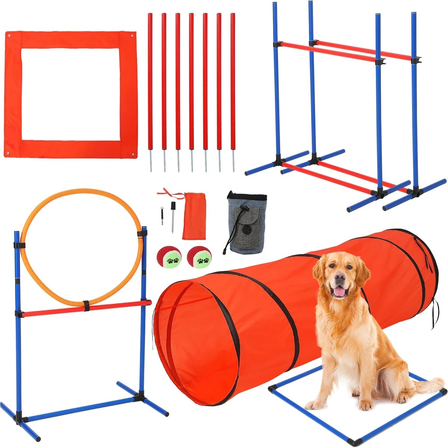 87 Pcs Dog Training Obstacle Course