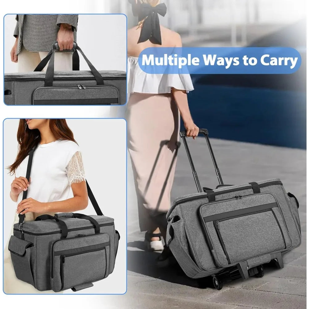 Sewing and Embroidery Machine Carrying Case with Wheels