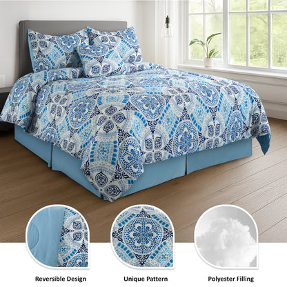 5 Piece Reversible Bedding Set