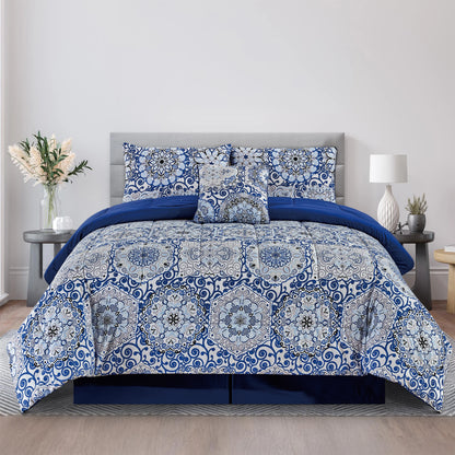 5 Piece Reversible Bedding Set