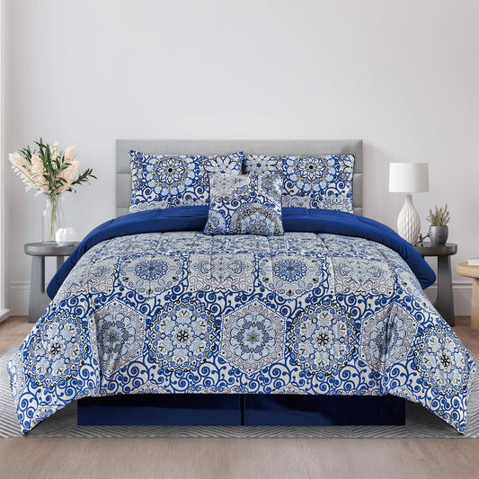 5 Piece Reversible Bedding Set