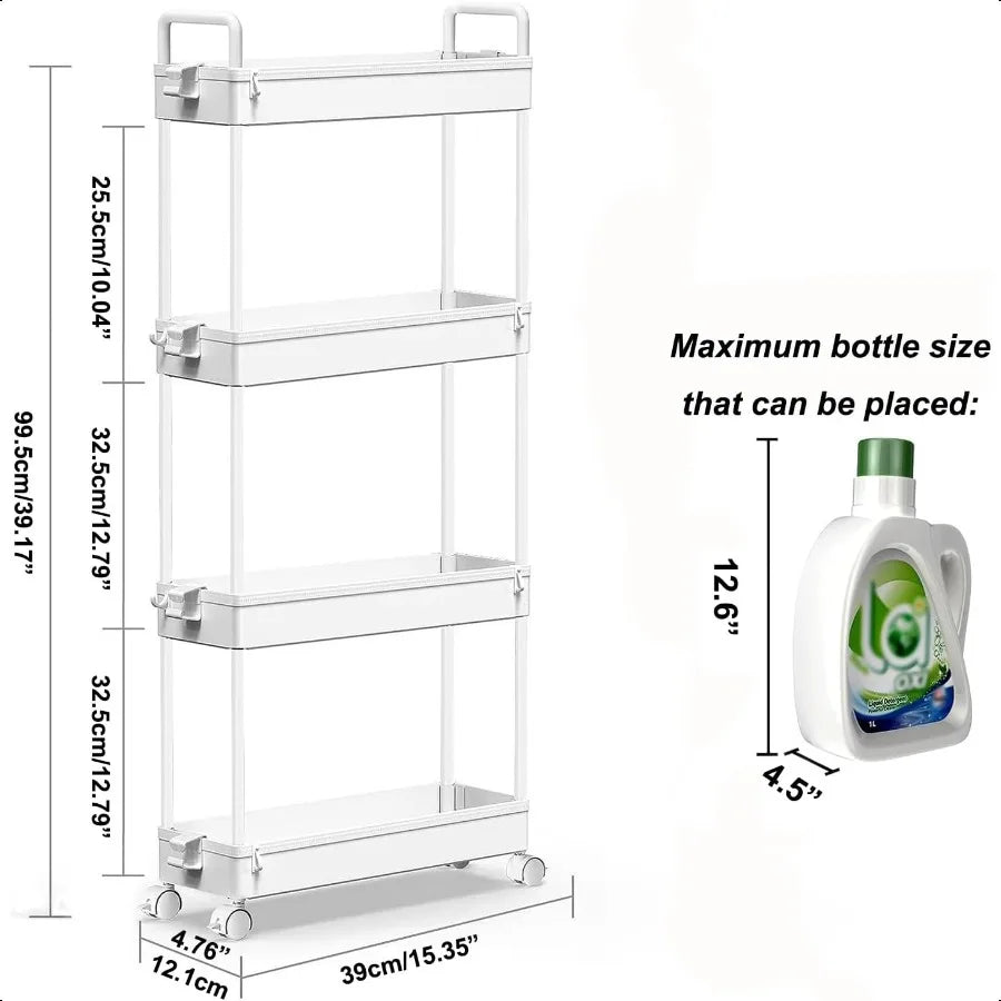 Slim Rolling Storage Cart