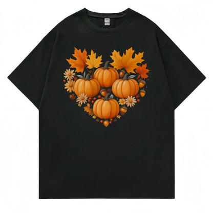 Printed Black T-Shirt For Fall