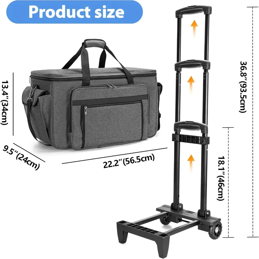 Sewing and Embroidery Machine Carrying Case with Wheels
