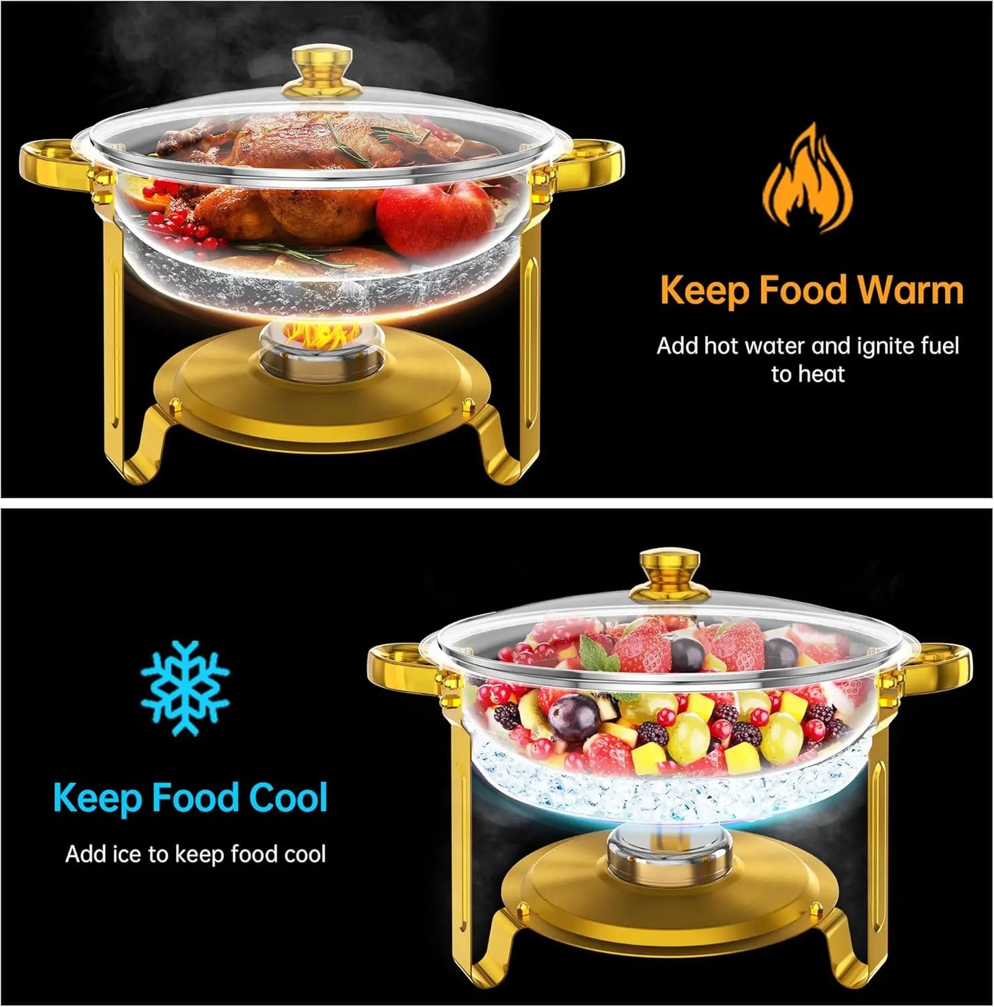 4 Pack Chafing Dish Set