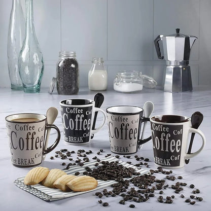8-Piece Mug Set With Spoon Rests