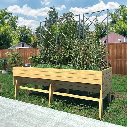 Wooden Raised Garden Beds with Detachable Liner