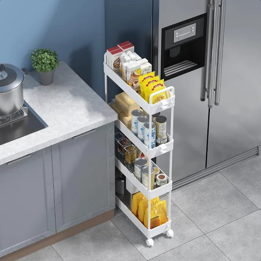 Slim Rolling Storage Cart