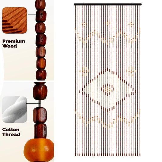 Wooden Bead String Curtain