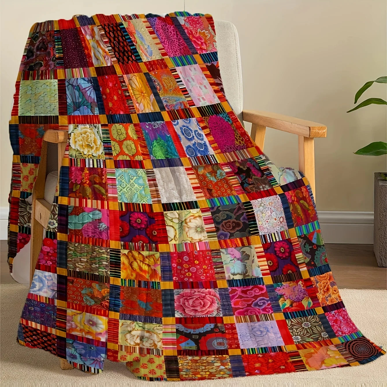 Vintage Look Fleece Blanket