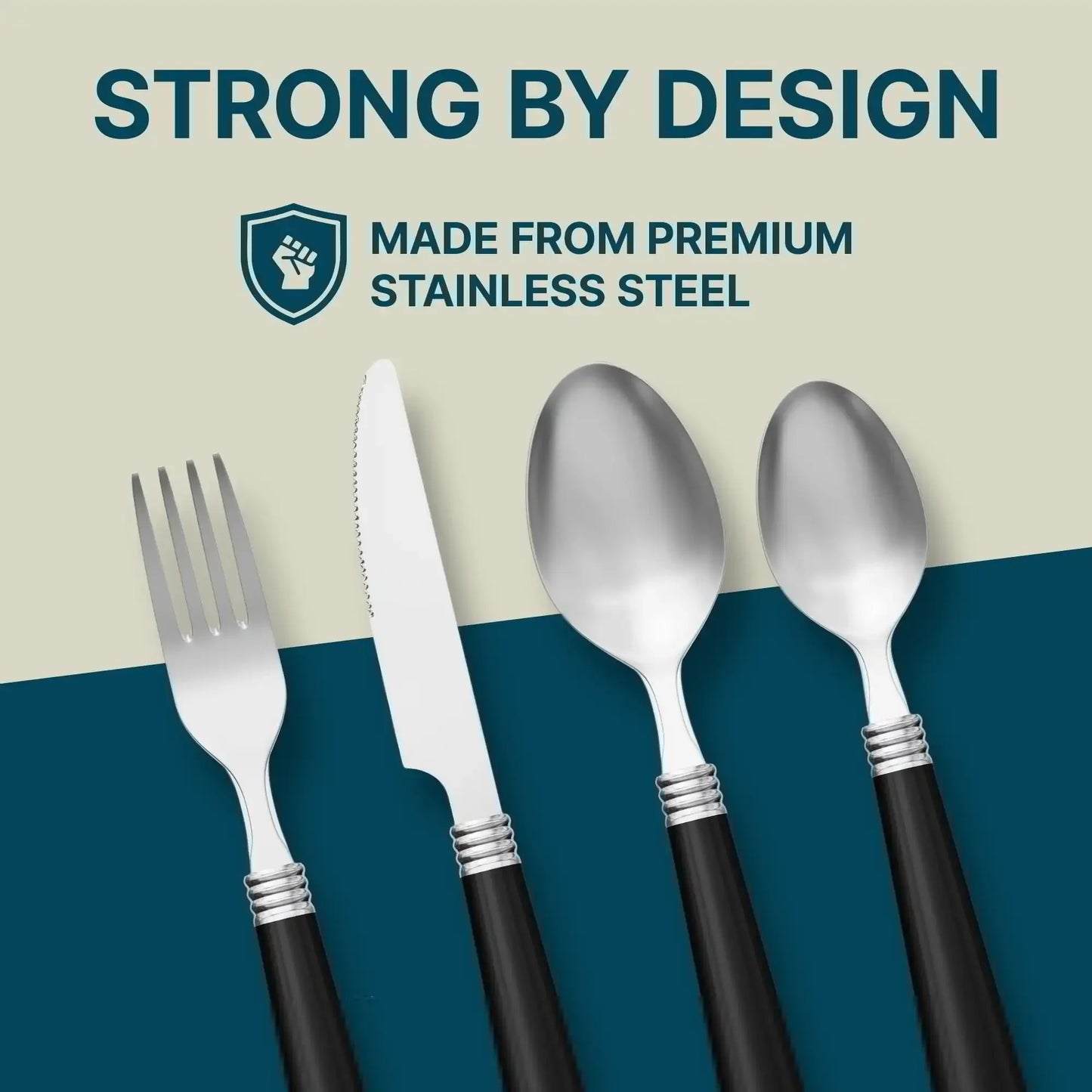 16-Piece Stainless Steel Flatware Setting For 4