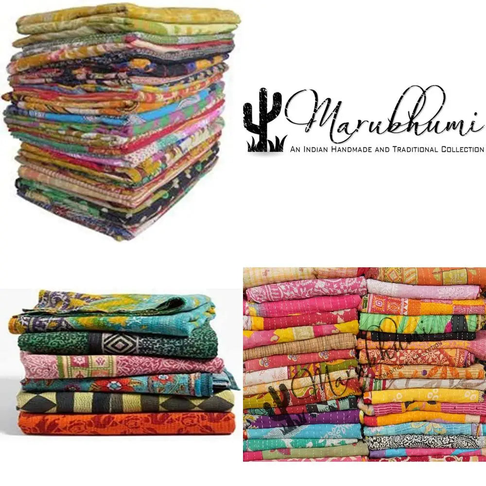 Vintage Indian Kantha Style Quilts