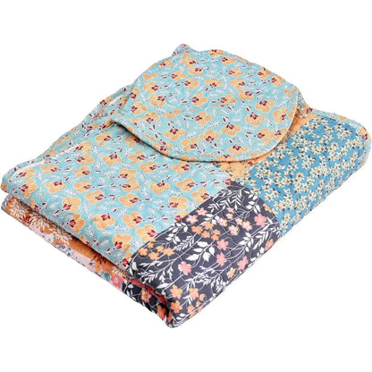 Floral Quilted  Throw