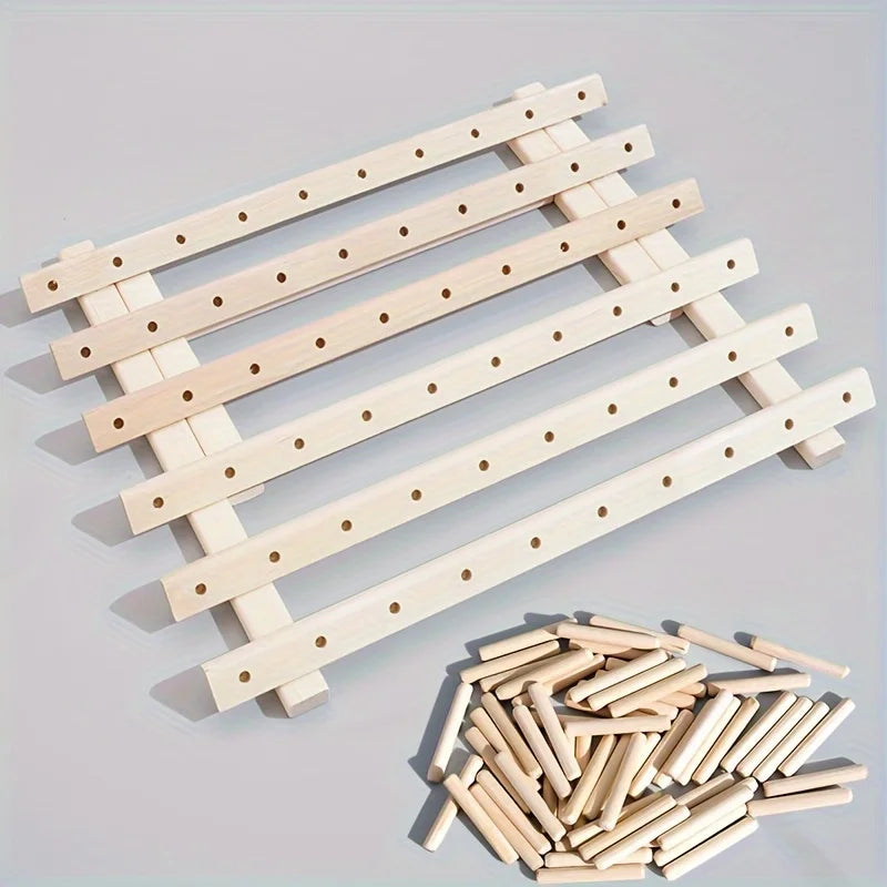 2PCS Wooden Thread Rack Sewing and Embroidery Thread Holder, 60 Spools