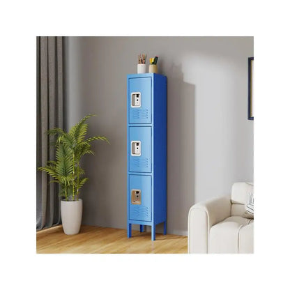 3-Door Lockers for  Gym, School, Office, Garage