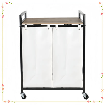 Metal Frame 3-Bag Hamper