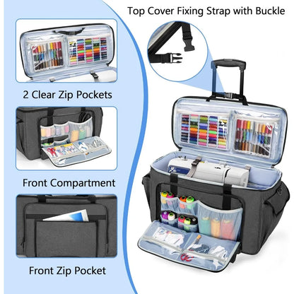 Sewing and Embroidery Machine Carrying Case with Wheels