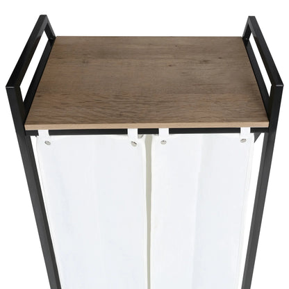 Metal Frame 3-Bag Hamper