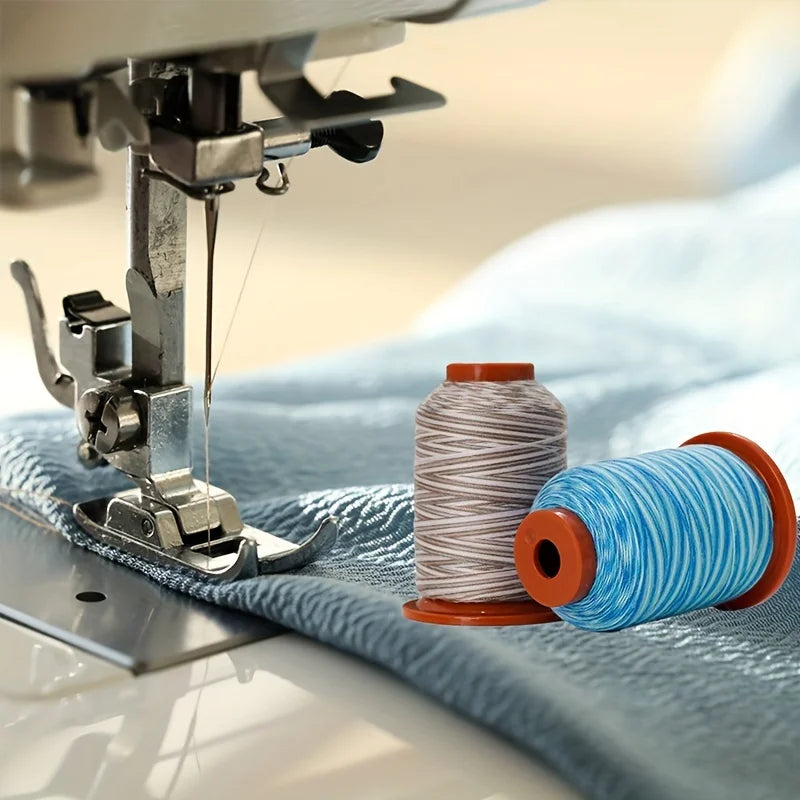Rainbow Variegated Polyester Sewing Machine Thread Multi-Purpose 5000Y Each Spool for Quilting, Serger, Sewing and Embroidery 24