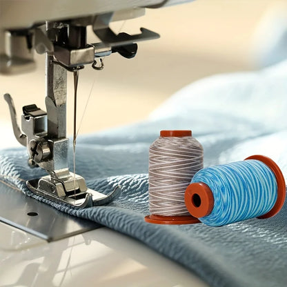 Rainbow Variegated Polyester Sewing Machine Thread Multi-Purpose 5000Y Each Spool for Quilting, Serger, Sewing and Embroidery 24