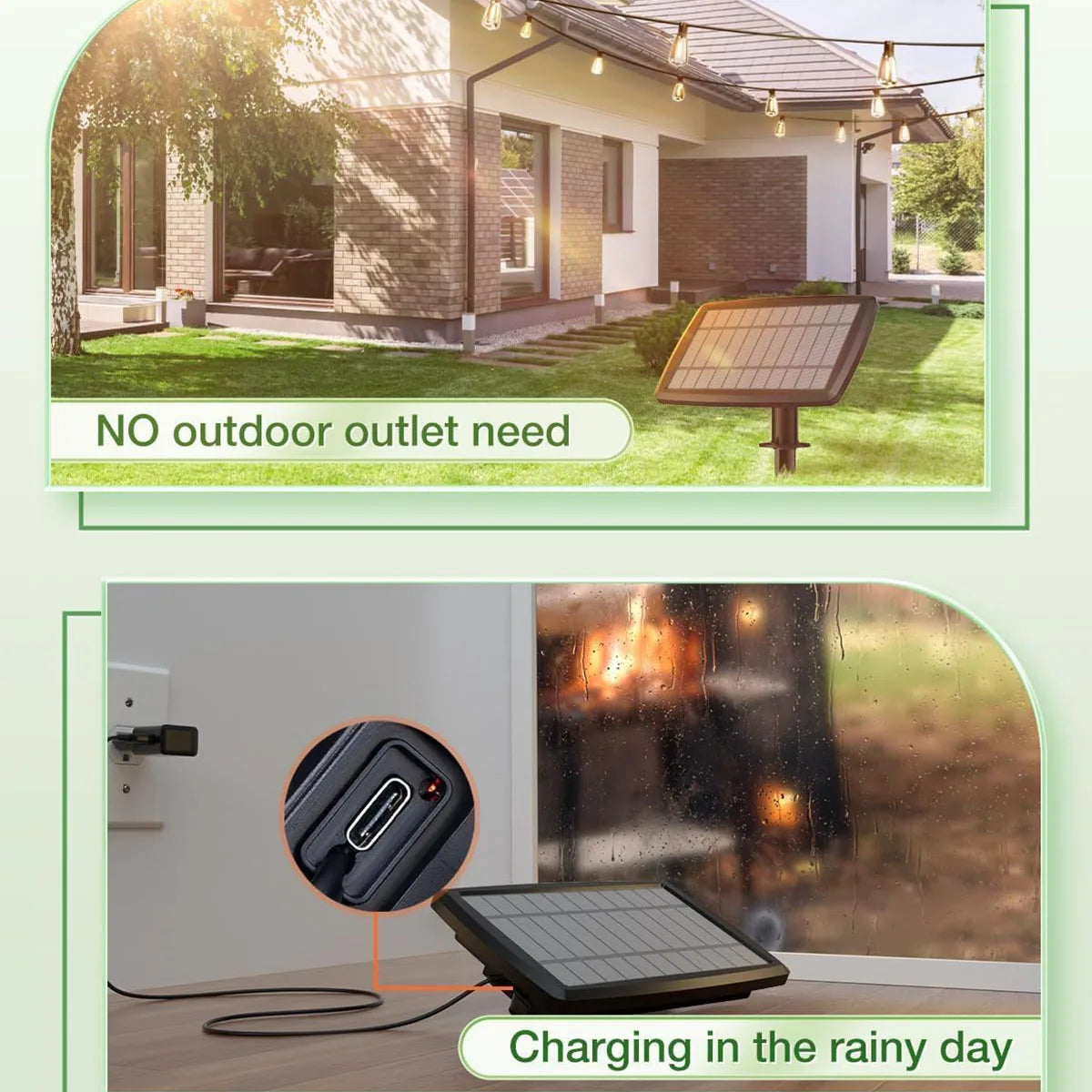 Solar String Lights  with 4 Light Modes