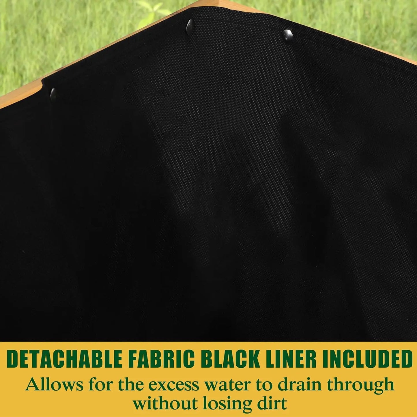 Wooden Raised Garden Beds with Detachable Liner