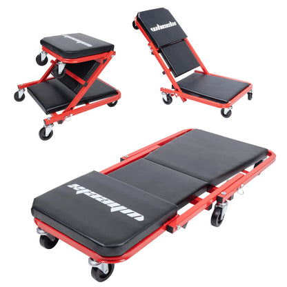 3-in-1 Rolling Mechanic Seat,