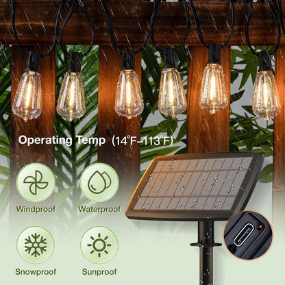 Solar String Lights  with 4 Light Modes