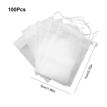 100 Pieces Fabric Tea Infuser Bags