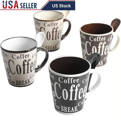 8-Piece Mug Set With Spoon Rests