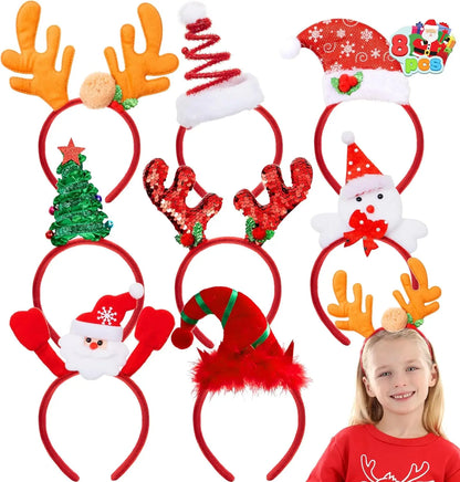8 PCS Christmas Headbands