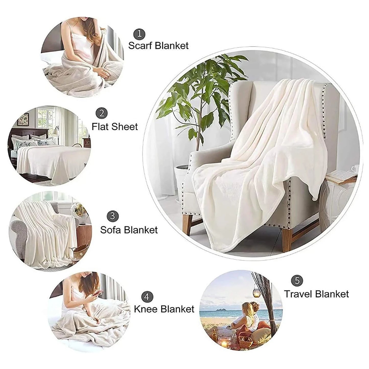 Vintage Look Fleece Blanket