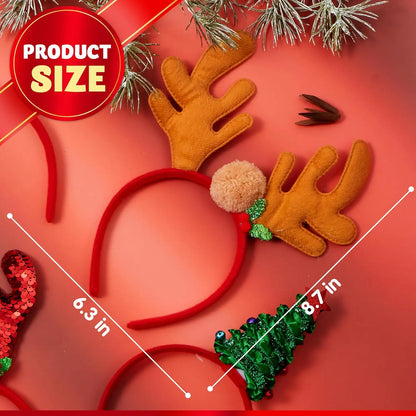 8 PCS Christmas Headbands
