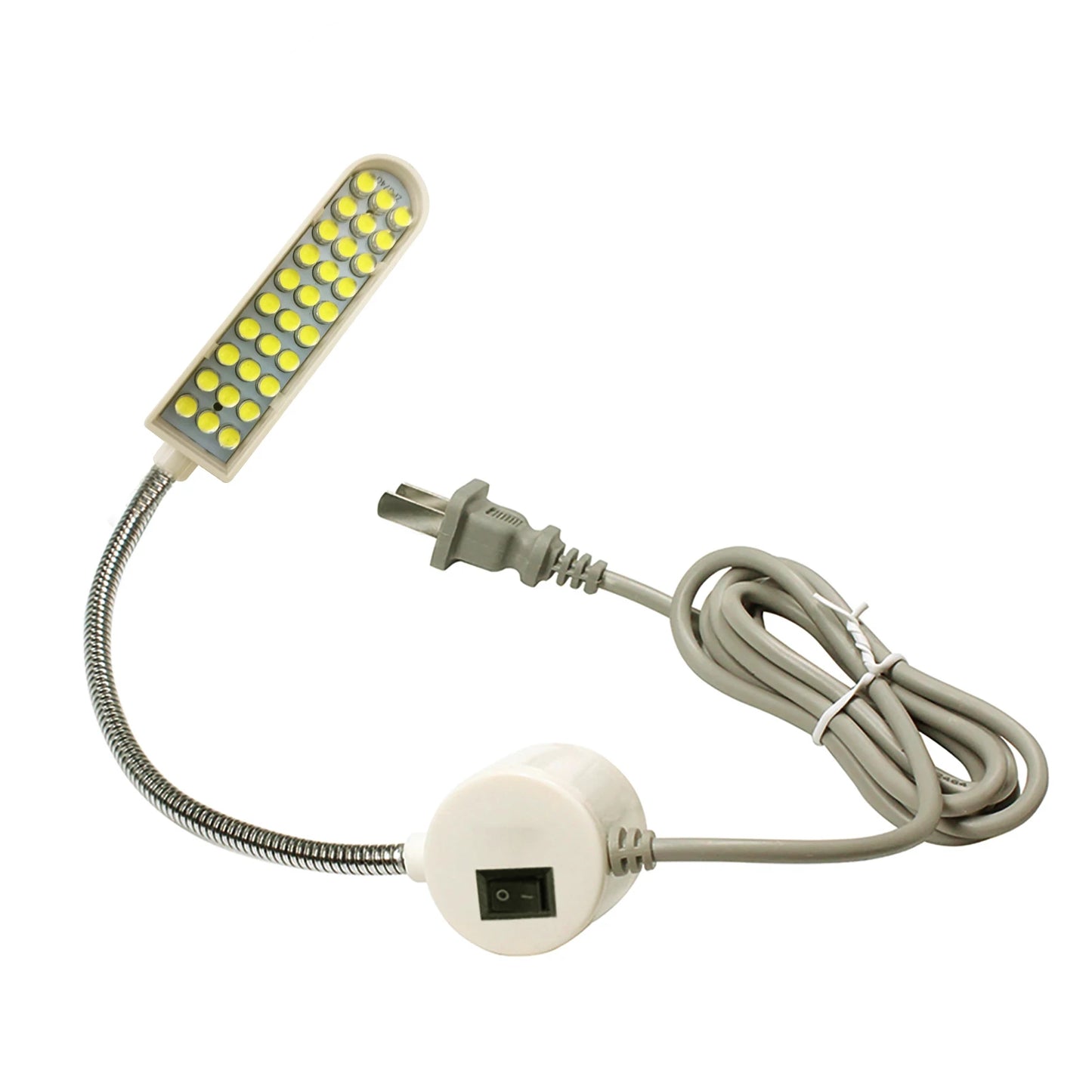 30LED Sewing Machine Light Lamp Magnetic Fixed Base Flexible Bendable Tube Goose Neck Design for Housework Duties Chores
