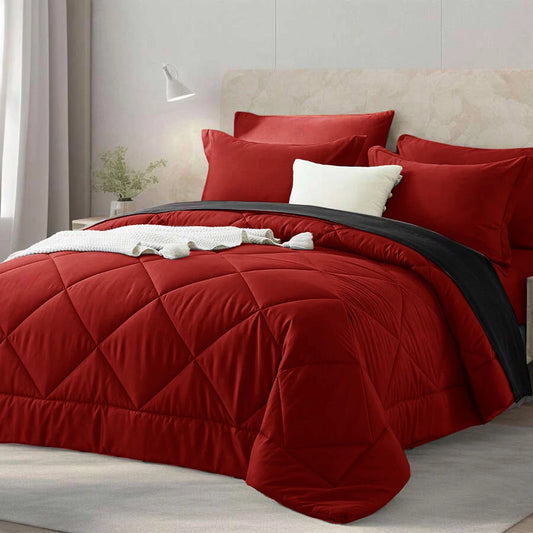 Reversible  Comforter Set With Pillow Shams