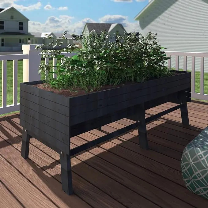 Wooden Raised Garden Beds with Detachable Liner