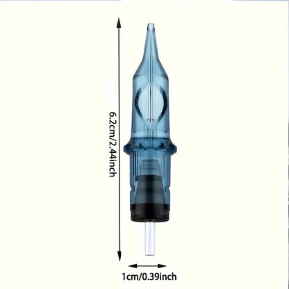 50 Pcs/Set Blue Whale Tattoo Cartridge Needle, 1203Rs/1205Rs/1207Rs/1209Rs/1211Rs, Disposable Mixed Size Tattoo Needle Standard Round Liner, Tattoo Supplies for Tattoo Artists and Beginners