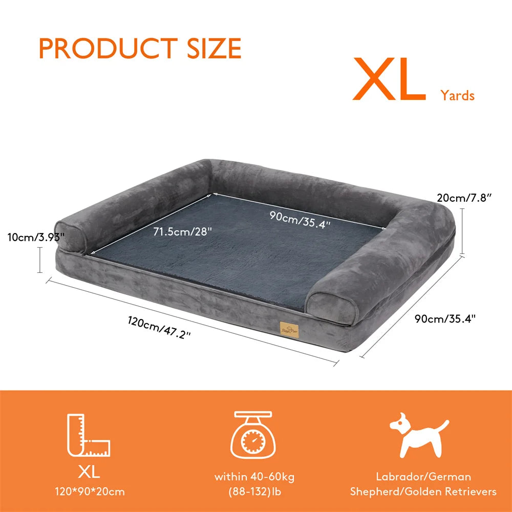 Plush Orthopedic Dog Bed With Washable Cover