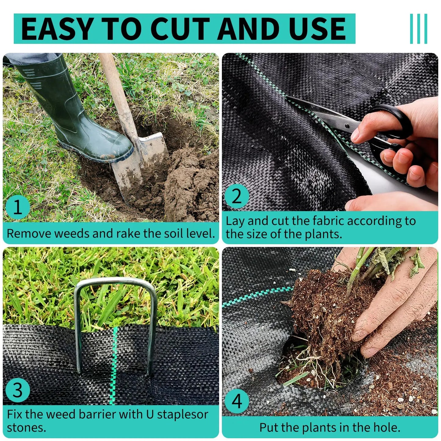 Woven Landscape Fabric,Heavy Duty Weed Block