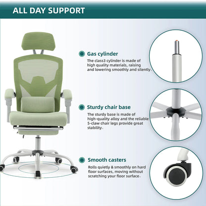 High Back Mesh Computer Desk Chair with Lumbar Support