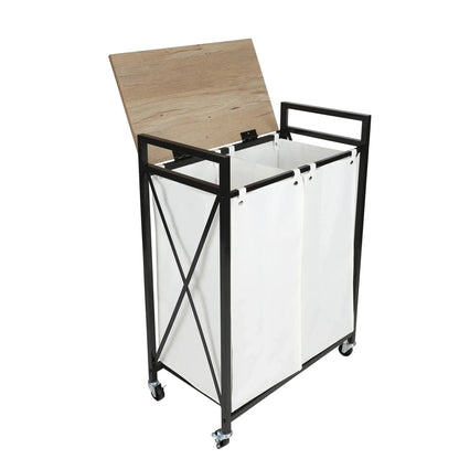 Metal Frame 3-Bag Hamper