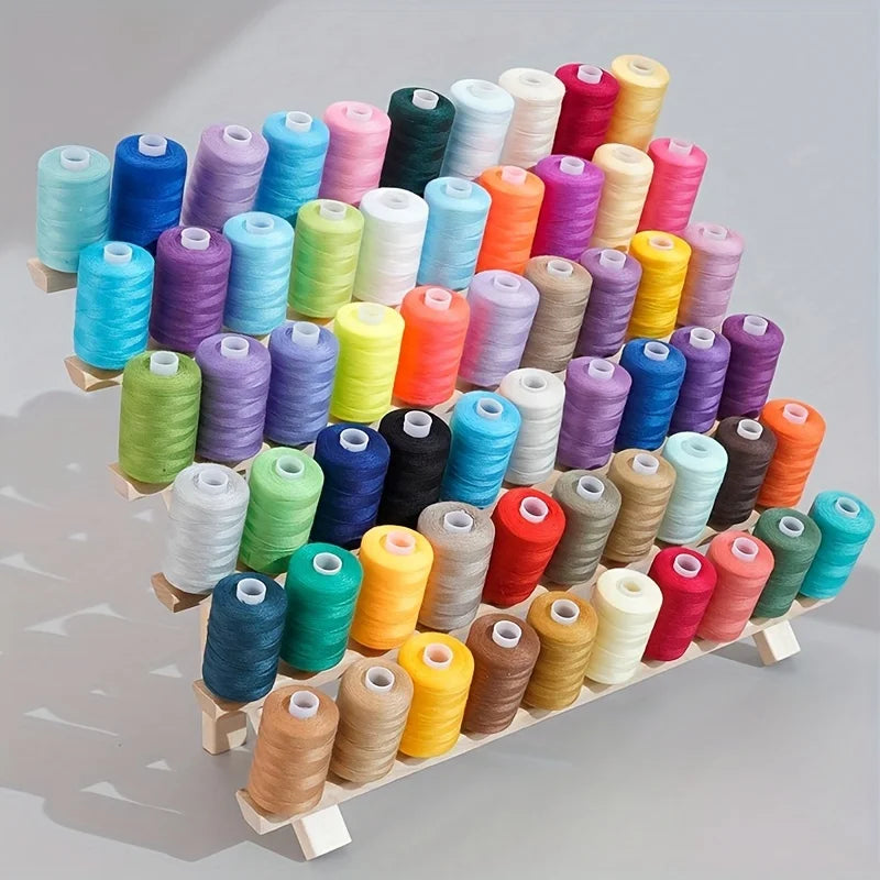 2PCS Wooden Thread Rack Sewing and Embroidery Thread Holder, 60 Spools