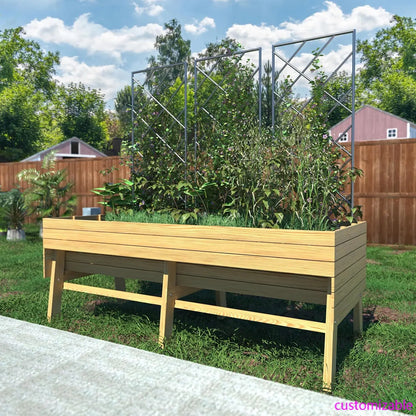 Wooden Raised Garden Beds with Detachable Liner