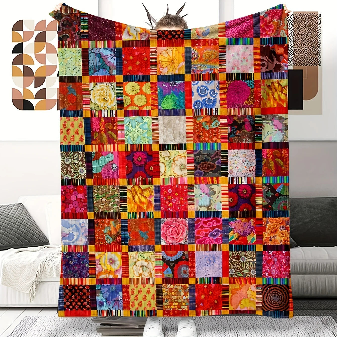 Vintage Look Fleece Blanket