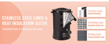 SucceBuy 6.5L 10L Wax Melter for Candle Making Large Electric Wax Melting Pot Easy Pour Spout 9-Level Temperature Control